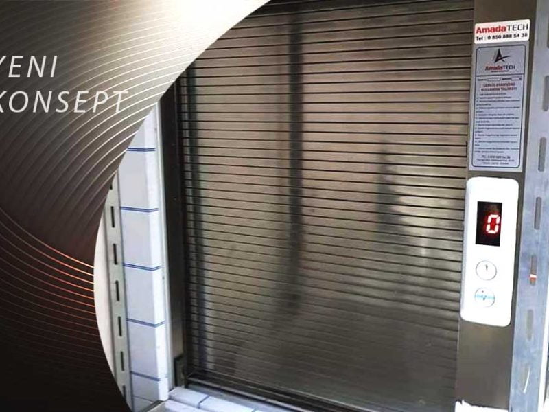 kabin kapılı monşarj asansör