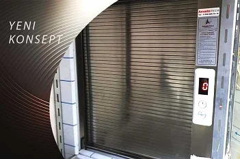 panjur kapılı monşarj asansör
